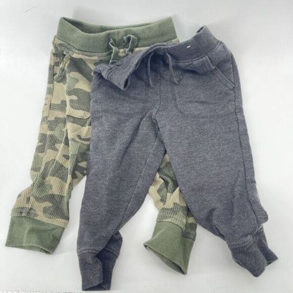 Garanimals Baby Jogger Pants Kids 2 Piece Camouflage Green Gray Size 2T - Picture 2 of 8